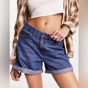 BCG  Shorts Womens 6 Blue Floral Cotton Chino Mid Rise Pockets Casual Pants